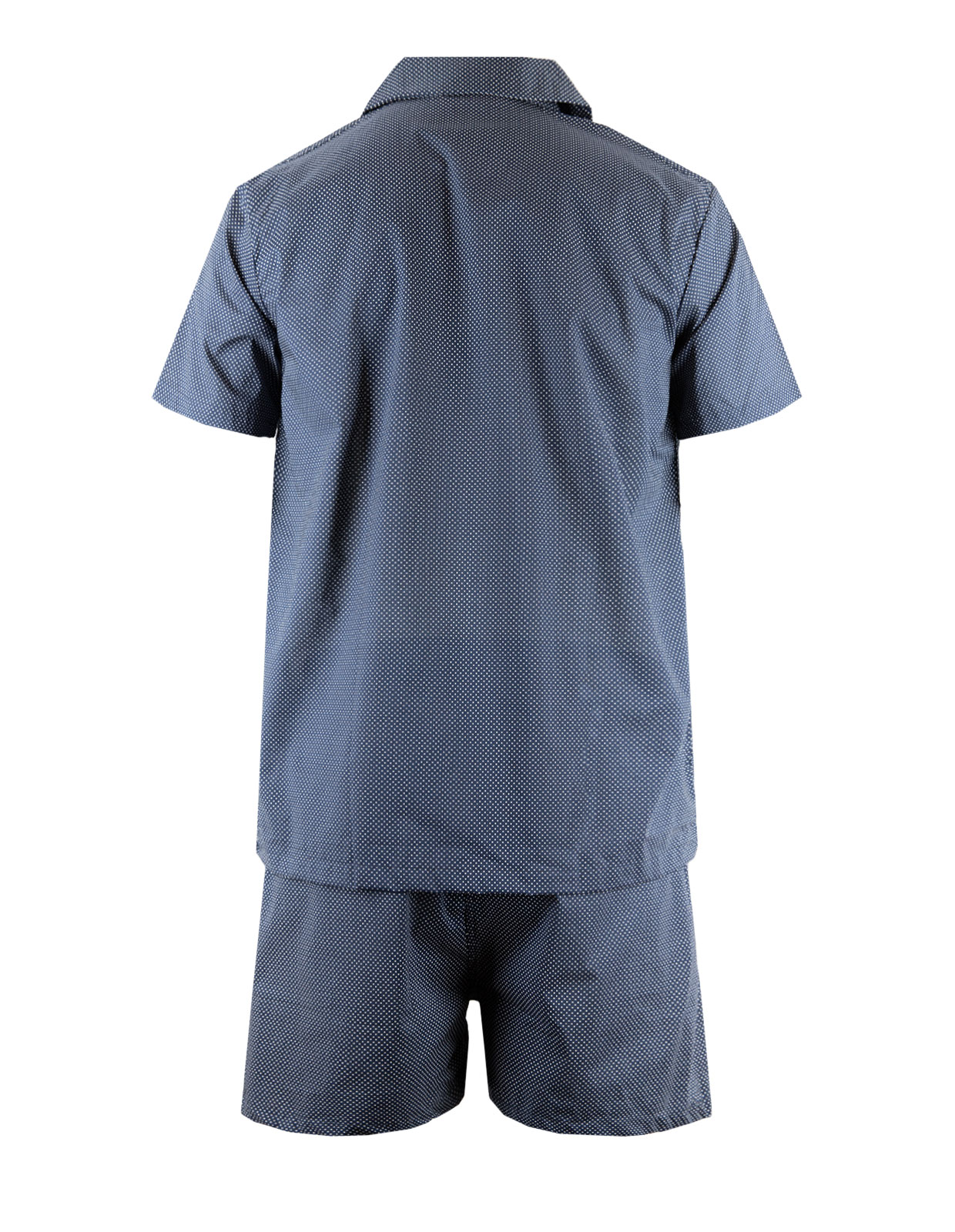 Plaza Pyjamas Bomull Navy Prickig
