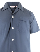 Plaza Pyjamas Bomull Navy Prickig 56