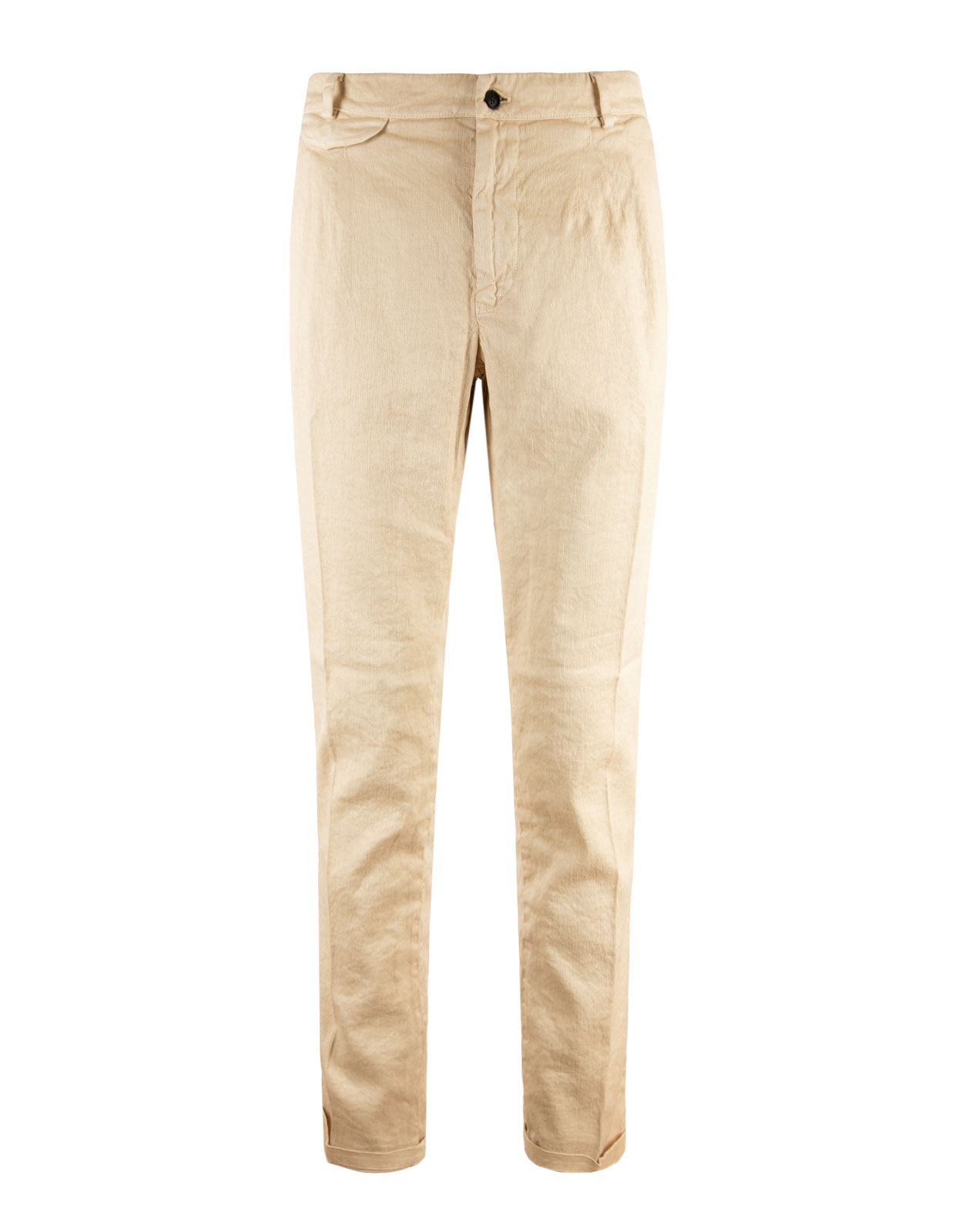 Amalfi Pleat Chinos Linen Cotton Stretch Light Beige