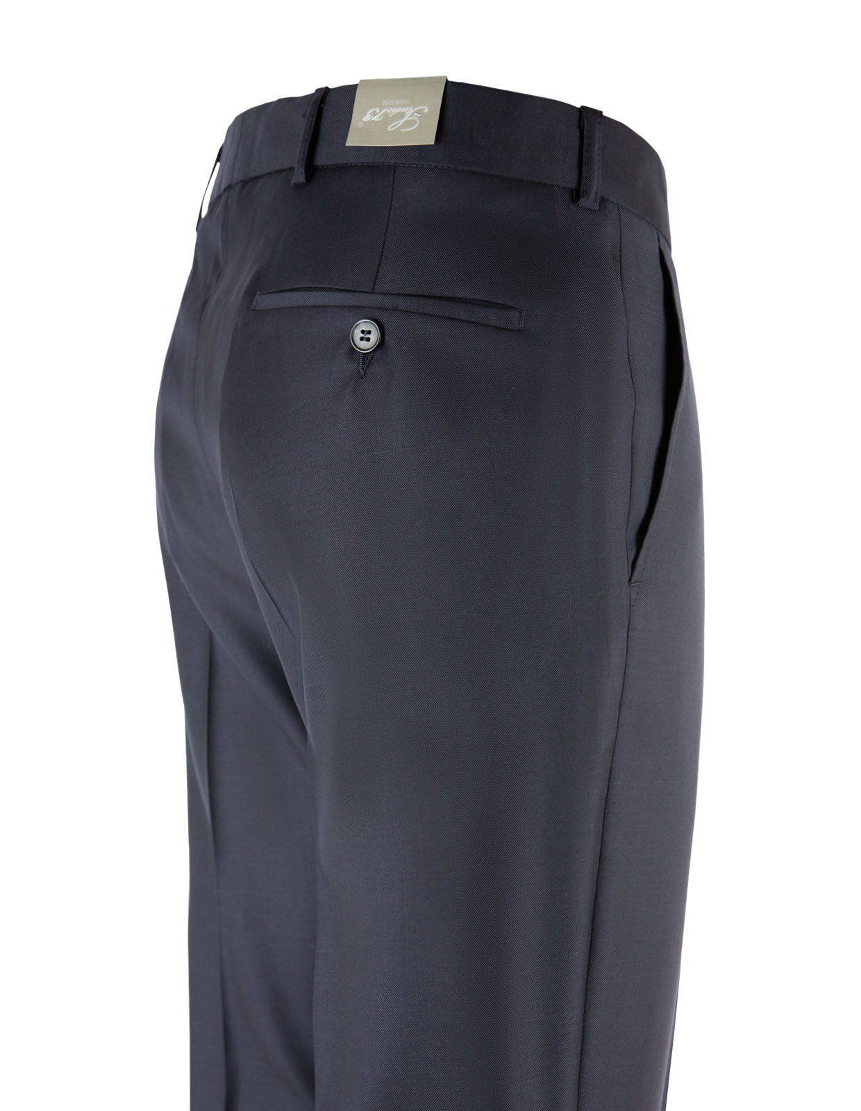 Filip Flat Front Trousers Navy Stl 46