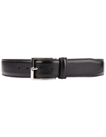 Läderbälte kalvskinn 3,5 cm Black