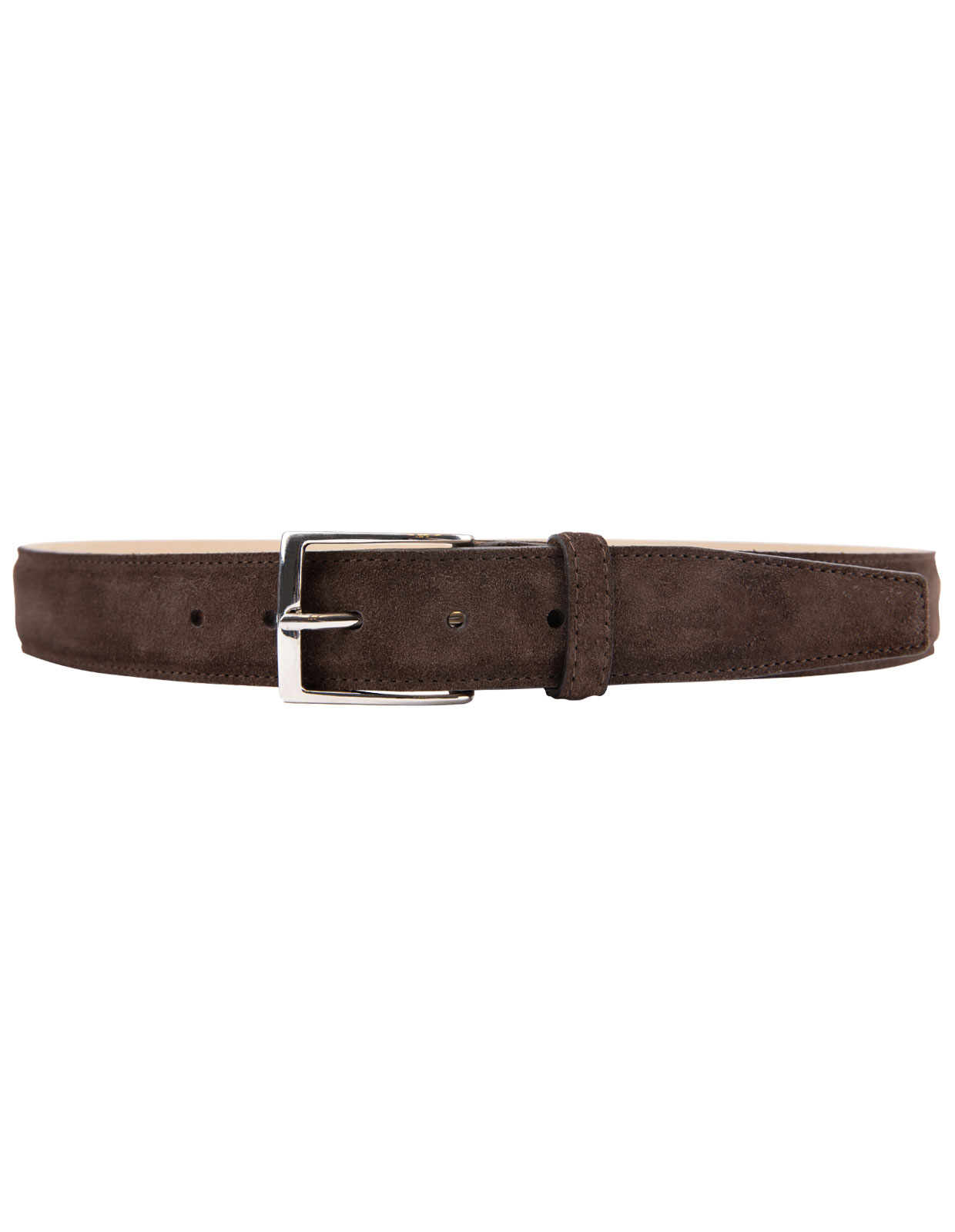 Timeless 3,5cm Belt Suede Calf Dark Brown Stl 110