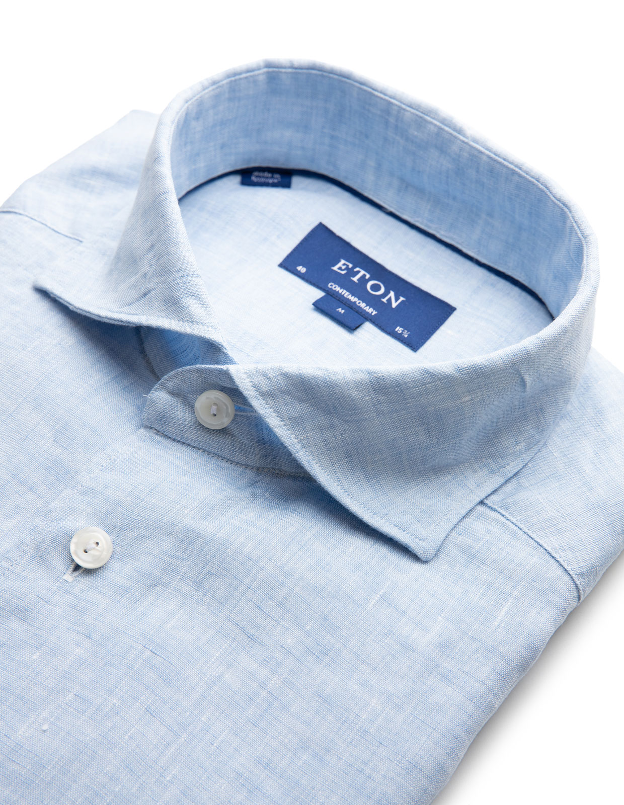 Contemporary Fit Soft Linen Shirt Light Blue