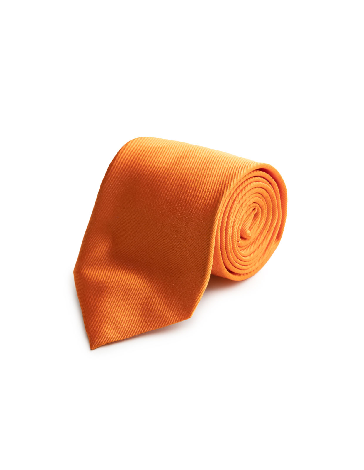 Woven Structure Silk Tie Orange