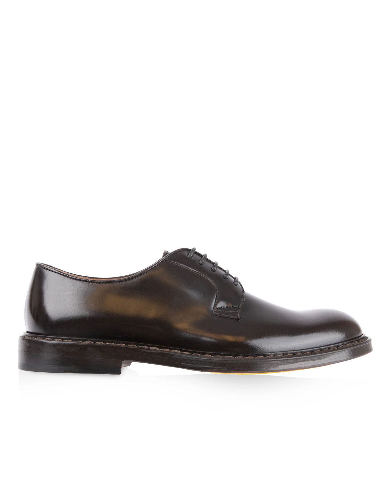 Derby Crimp Leather Dark Brown Stl 44