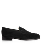 Penny Loafers Suede Black Stl 10