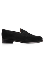 Penny Loafers Suede Black Stl 8
