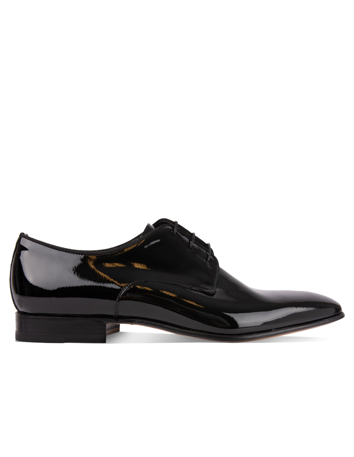 Lille Patent Leather Derby Shoes Black Stl 10