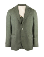 Ferry Regular Linen Jacket Green Leaf