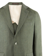 Ferry Regular Linen Jacket Green Leaf Stl 150