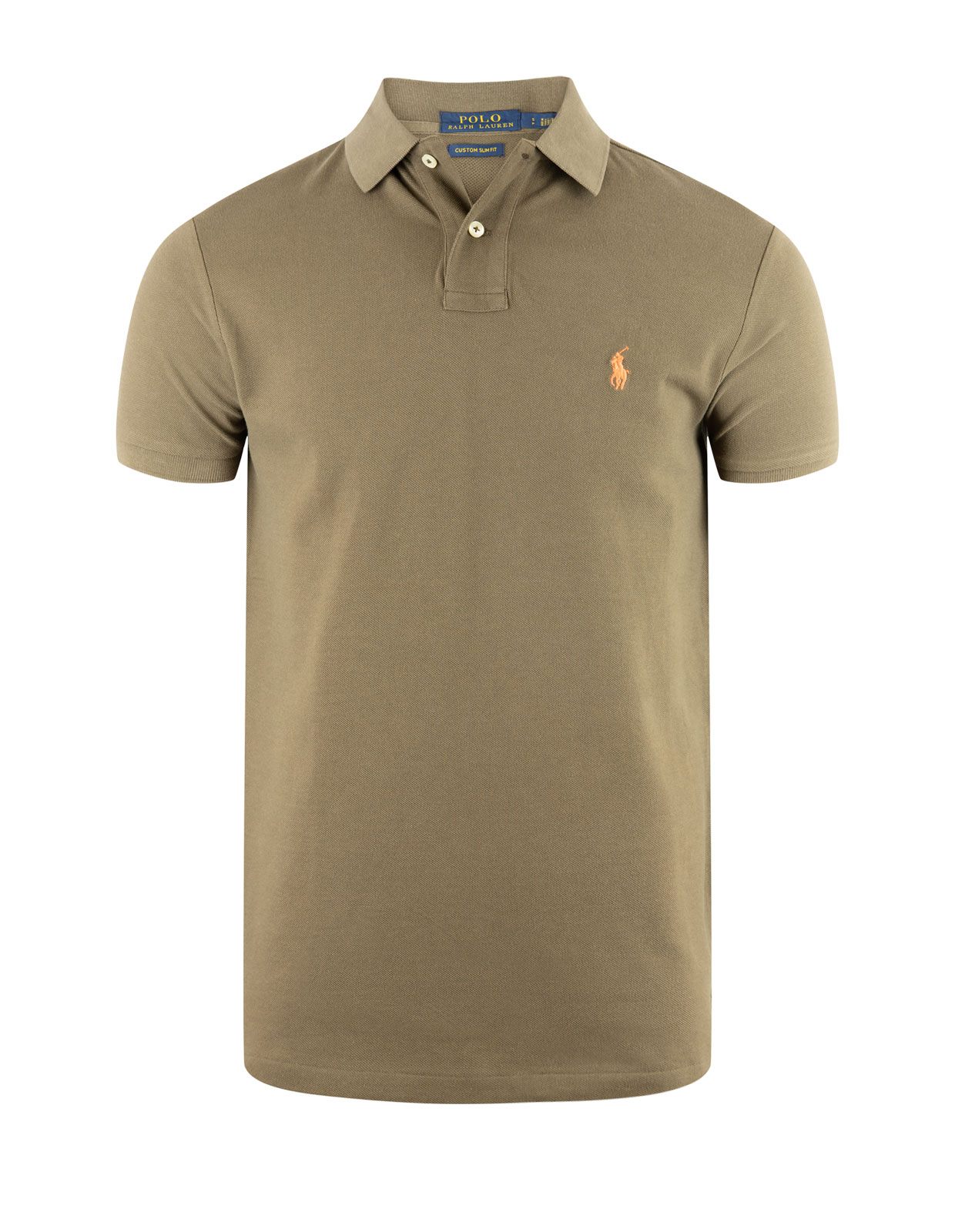 Custom Slim Fit Polo Piké Mörkgrön Stl XXL