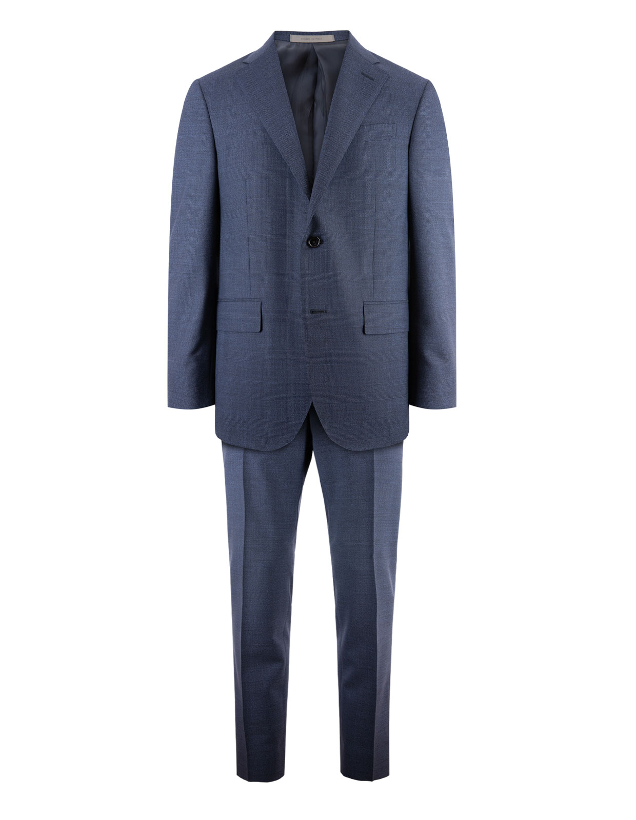 Leader Suit Tropical Wool Blue Glencheck