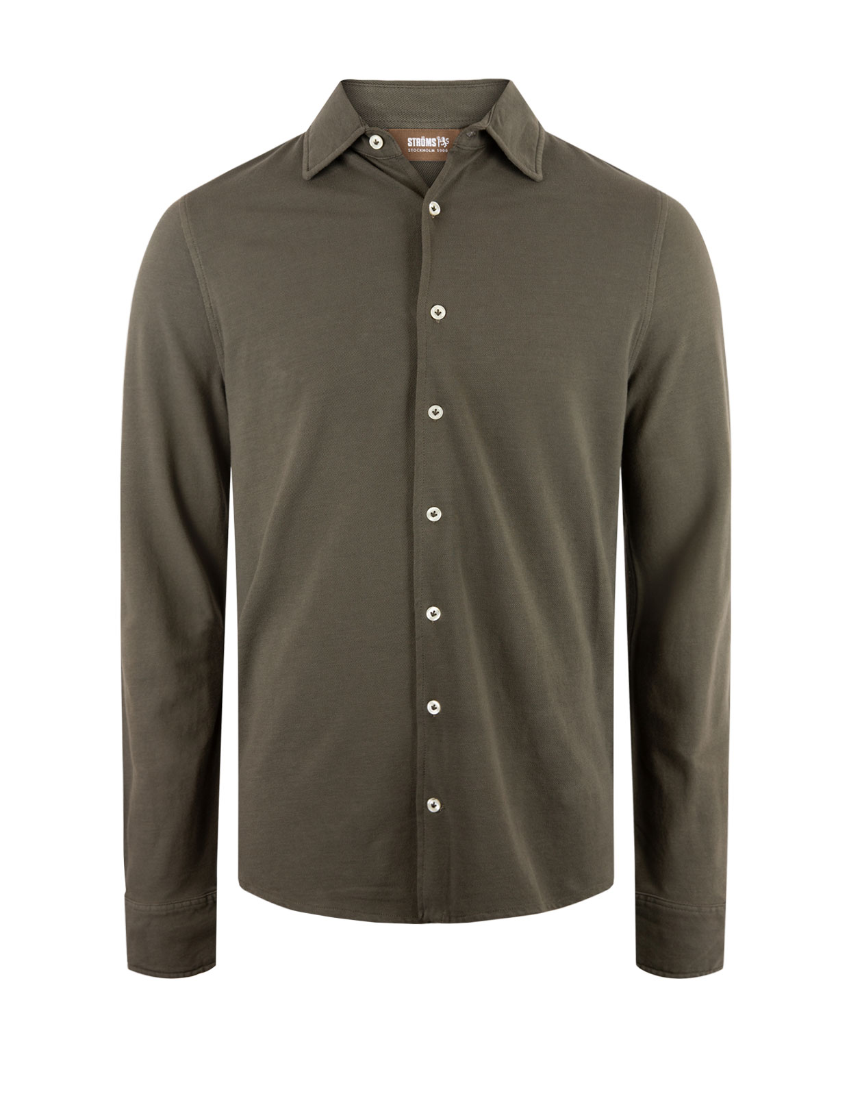 Shirt Cotton Pique Military Green