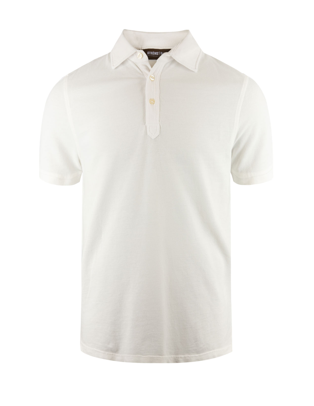 Polo Piquet Garment Dyed Cotton Ecru