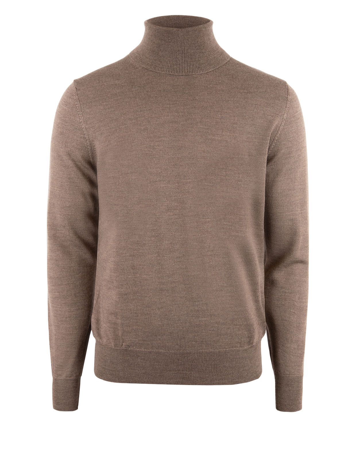 Roll Neck Merino Brown Melange