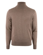 Roll Neck Merino Brown Melange