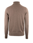 Roll Neck Merino Brown Melange Stl L