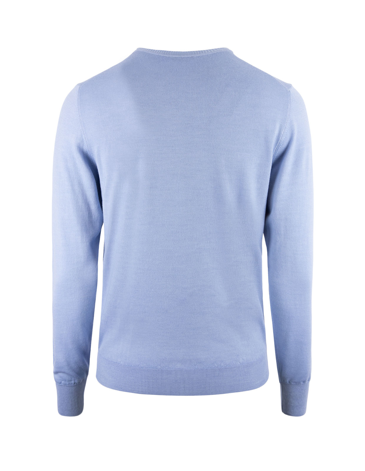 Tröja Rundhals Merino Ljus blå