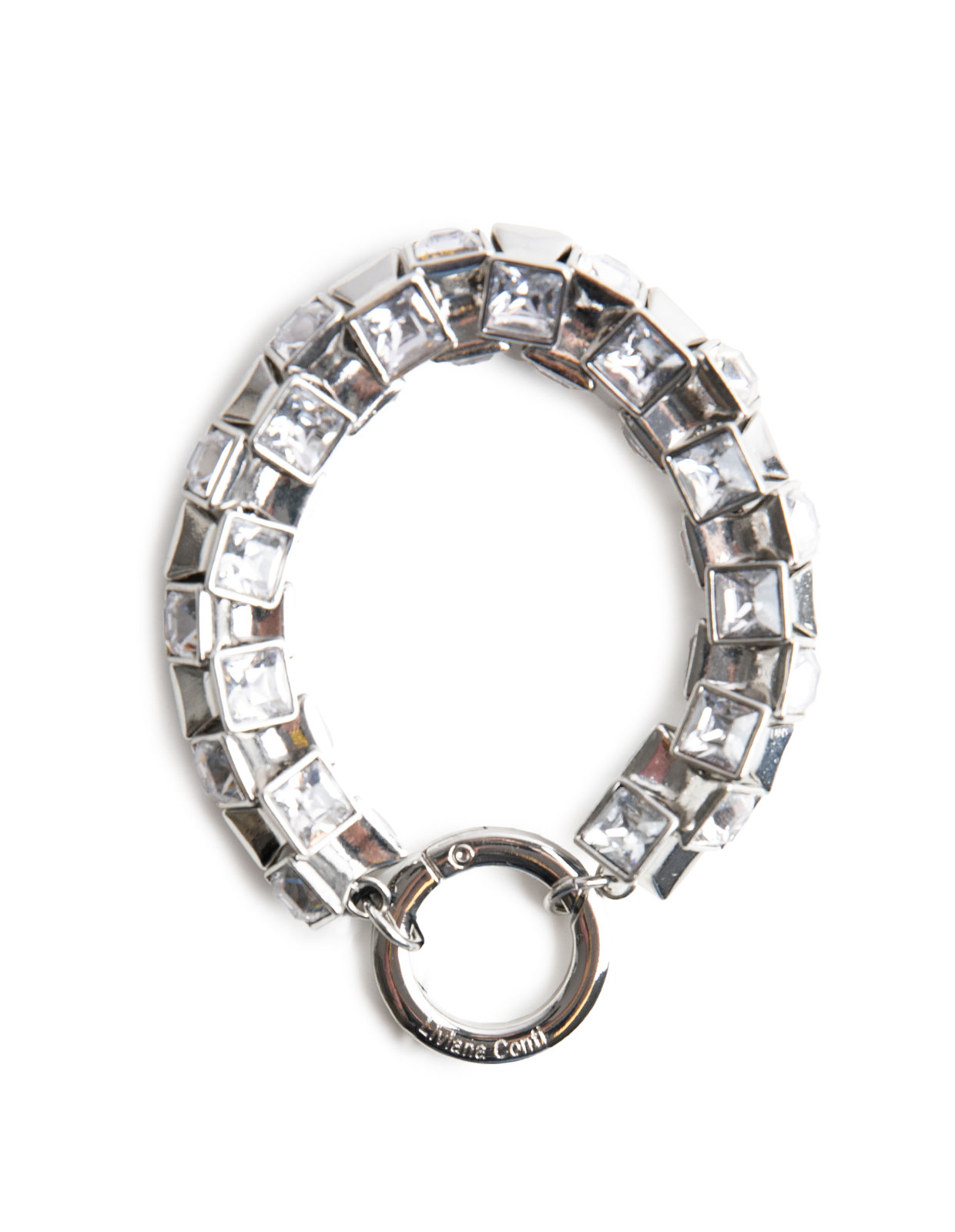 Rhinestone Armband Silver