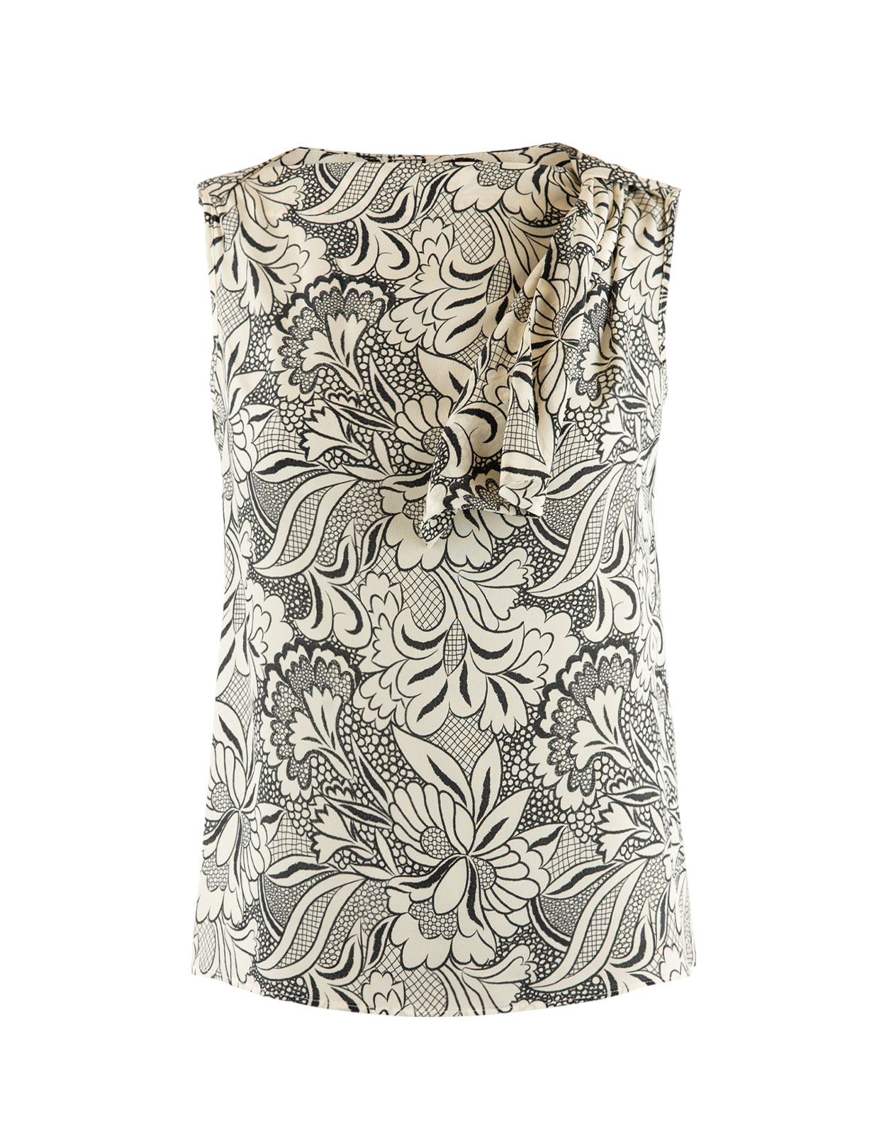 Basilio Blus Svart/Vit