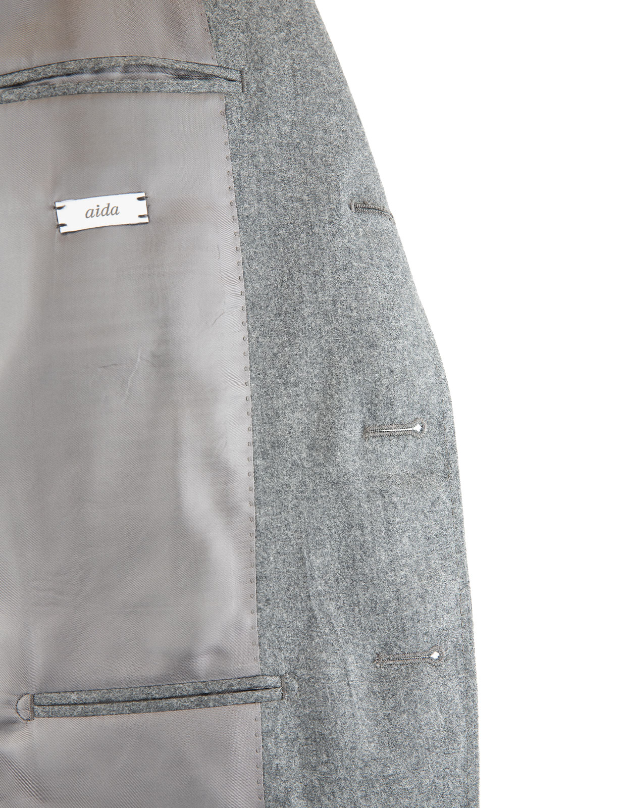 Aida Kostym Flanell Grå