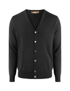 Cardigan Merinoull Svart Stl XL