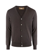 Cardigan Merinoull Brun 3XL