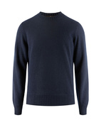 Rundhalsad Tröja Cashmere Mörkblå Stl 50