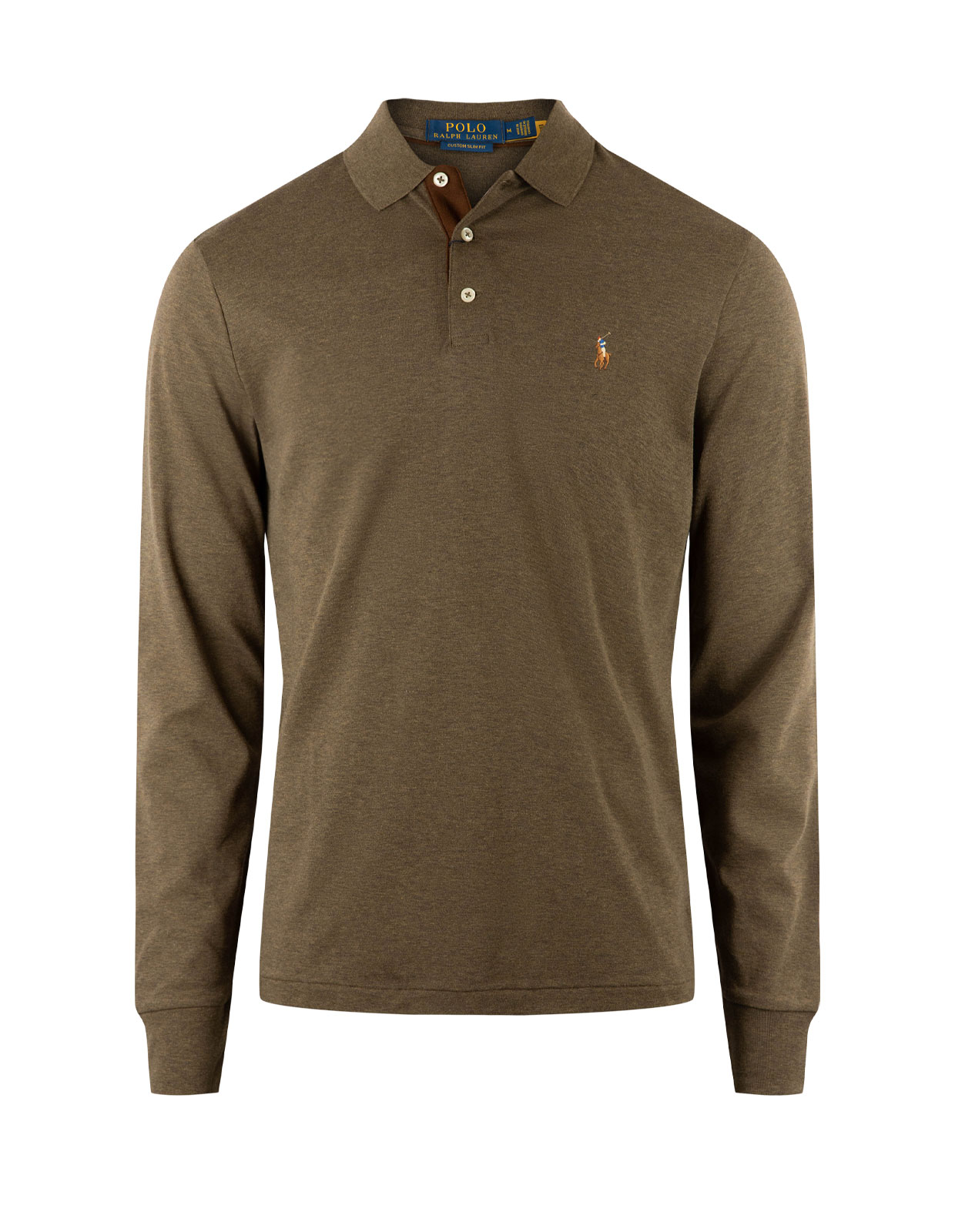 Poloskjorta Slim Fit Bomull Mörkgrön