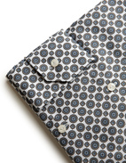 Slim Fit Skjorta Geometric Print Brun Stl 38