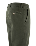 Chinos Regular Fit Bomullscanvas Olivgrön Stl 112