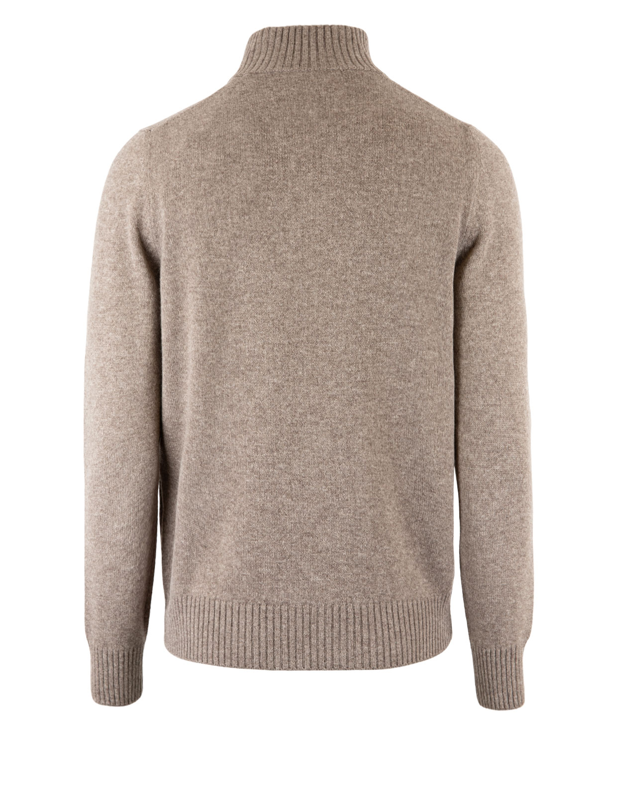 Zip Tröja Ull Cashmere Beige/Grå