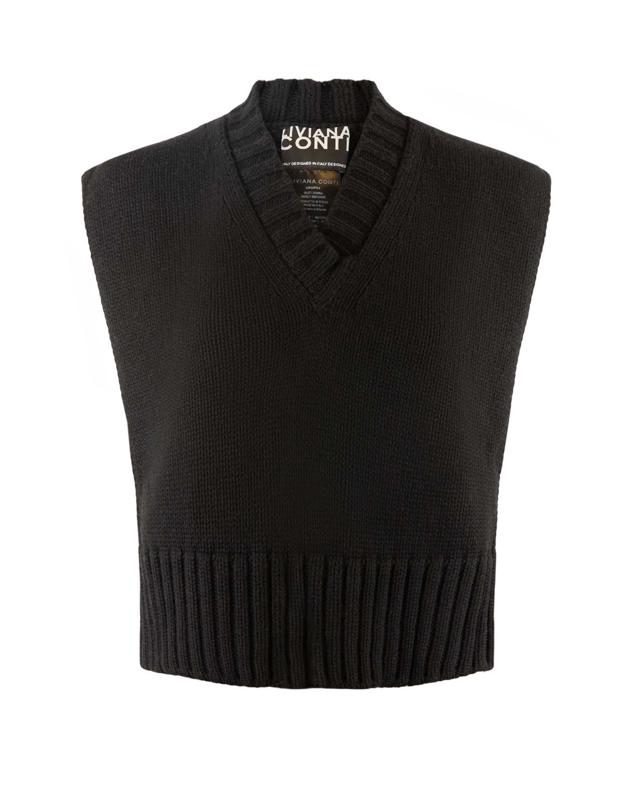 Väst Cashmere Svart