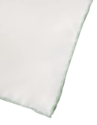 Pocket Square Silk Colored Edging White/Light Green