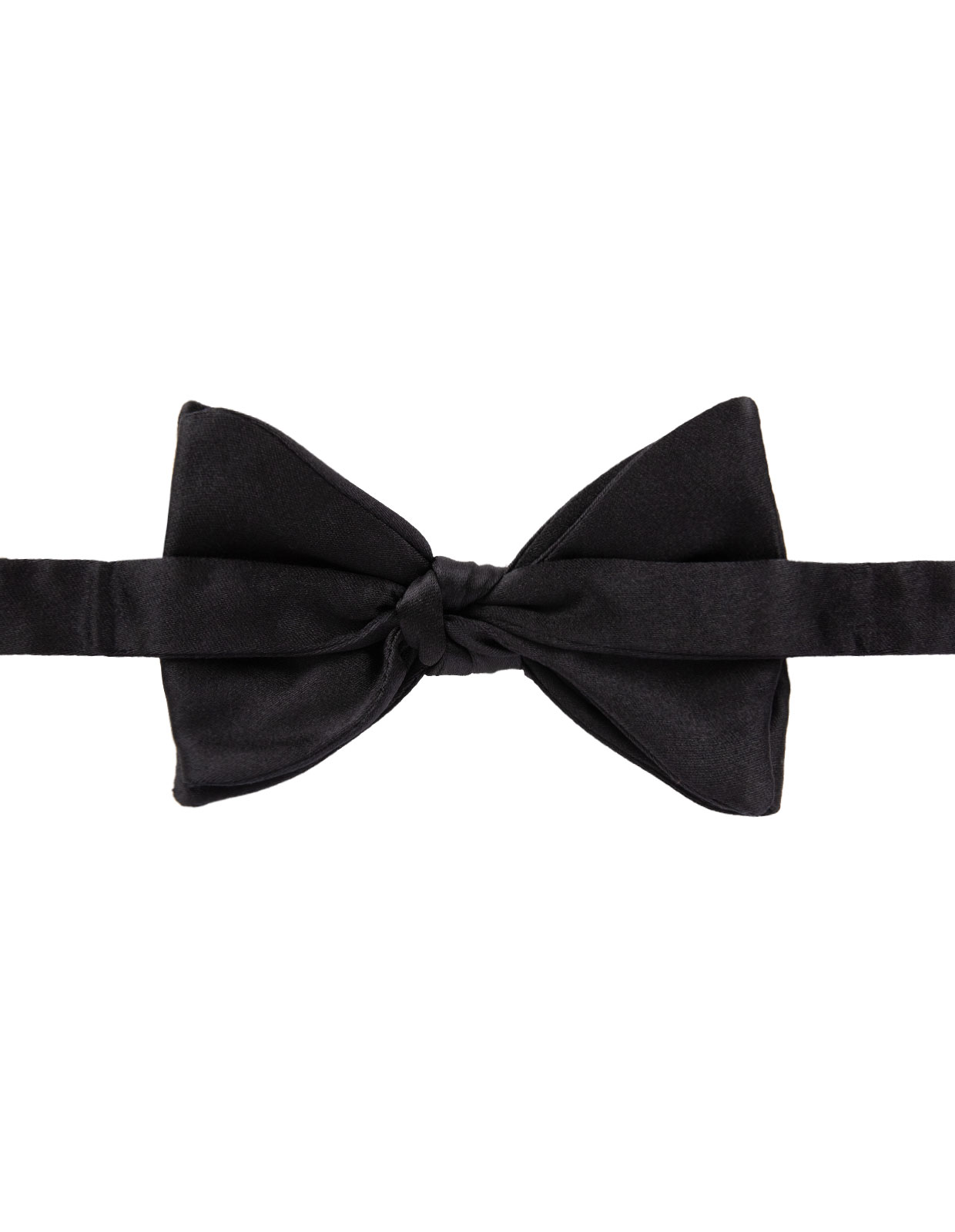 Classic Bow Tie Silk Satin Black