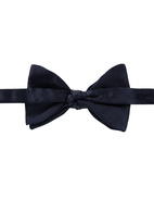 Classic Bow Tie Silk Satin Dark Navy