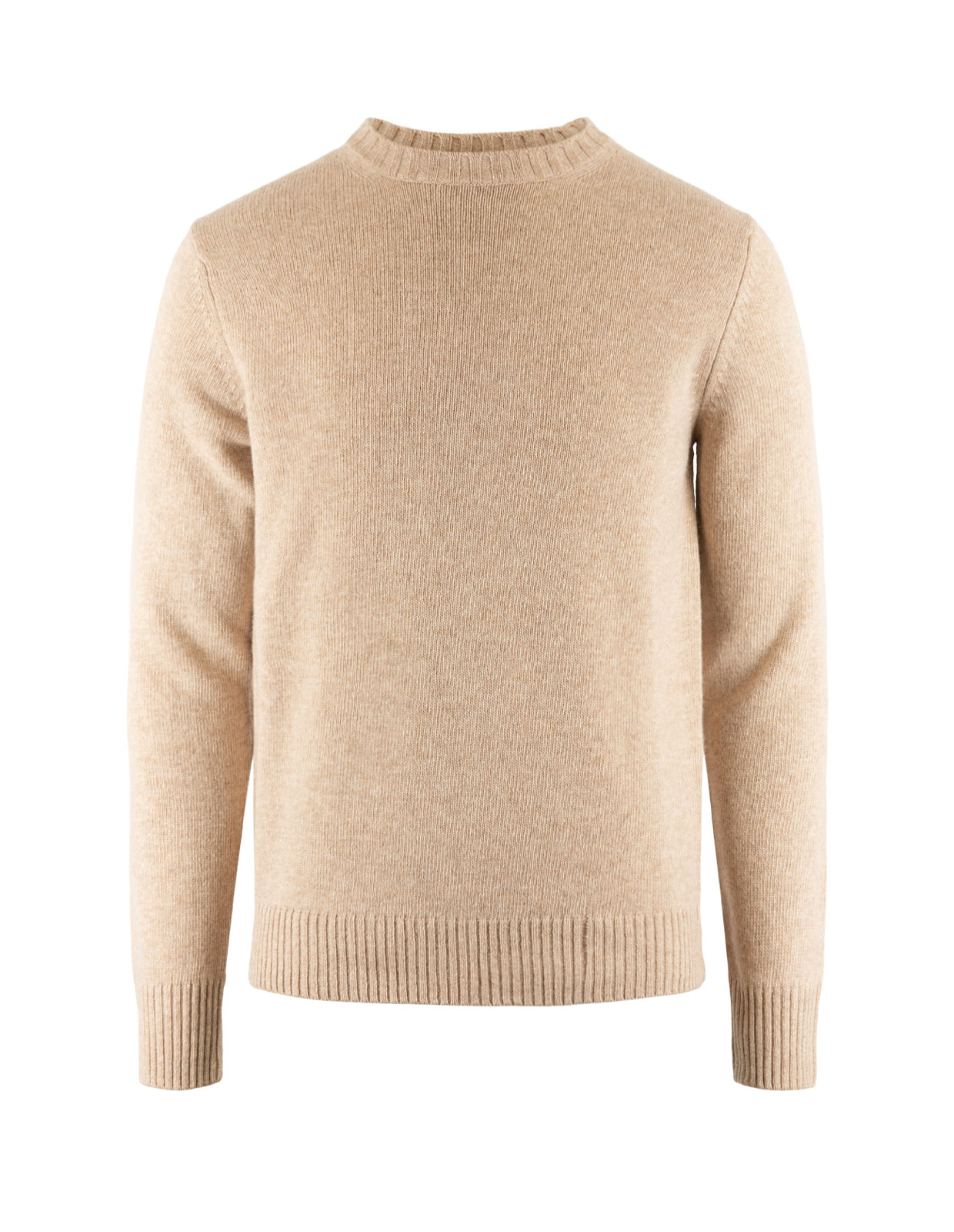Tröja Rundhals Ull/Cashmere Beige