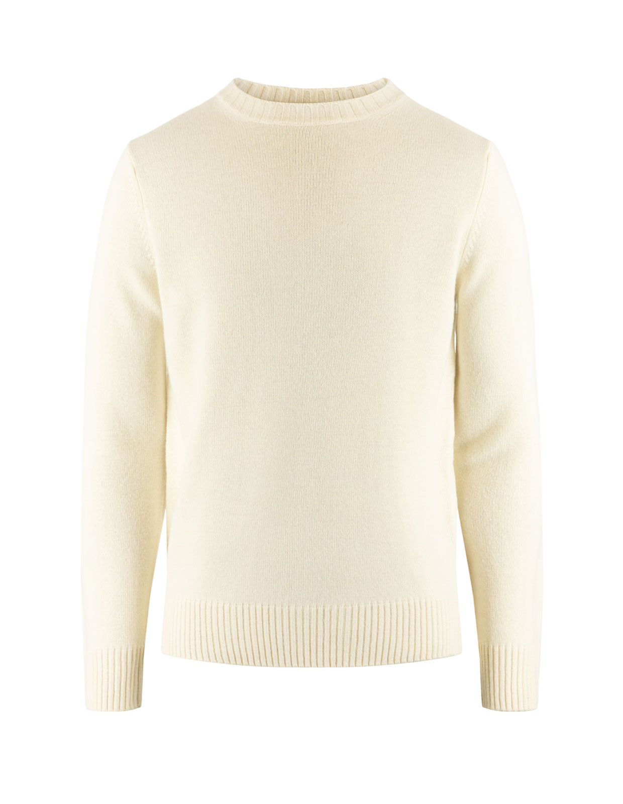 Tröja Rundhals Ull/Cashmere Benvit