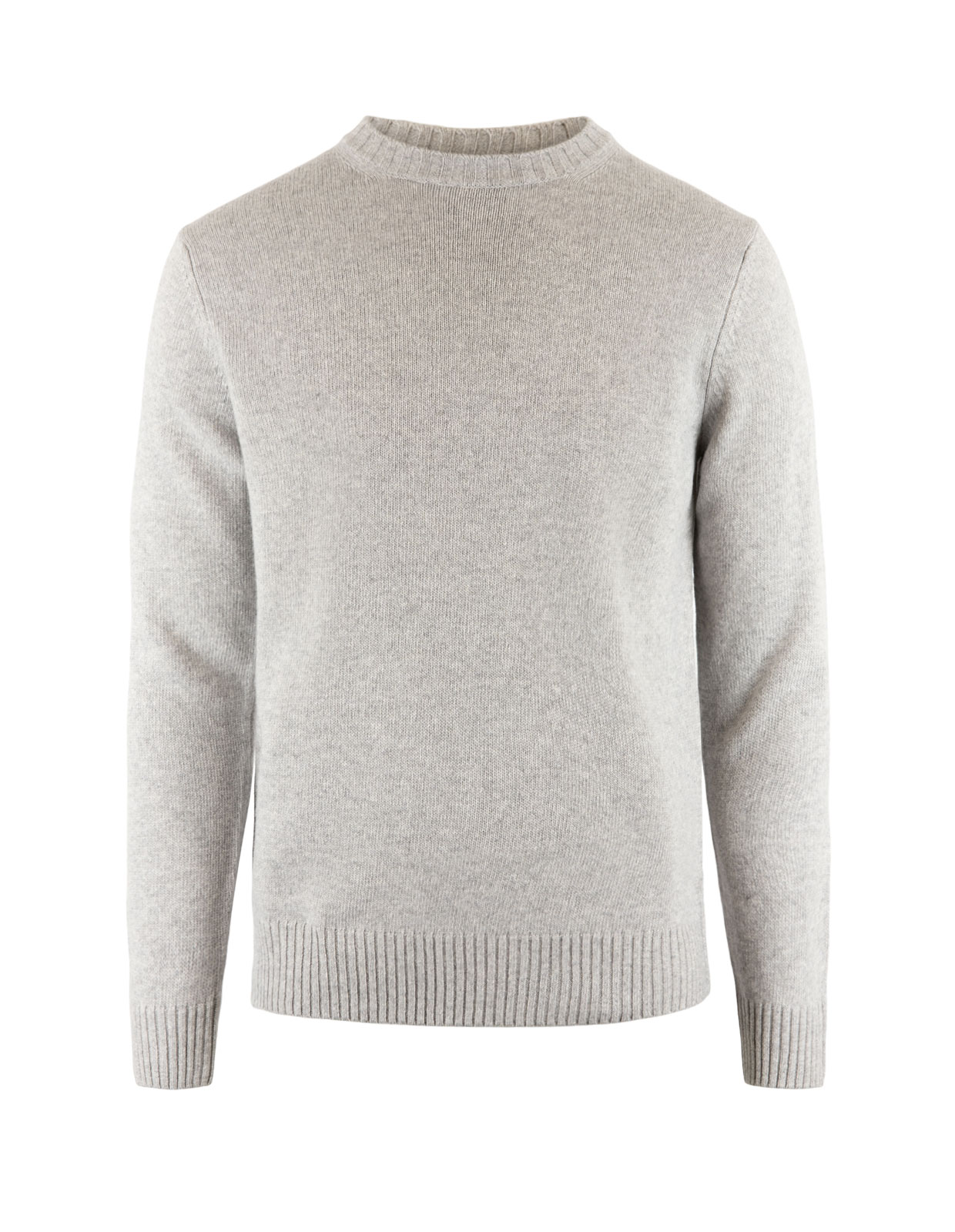 Tröja Rundhals Ull/Cashmere Ljusgrå L