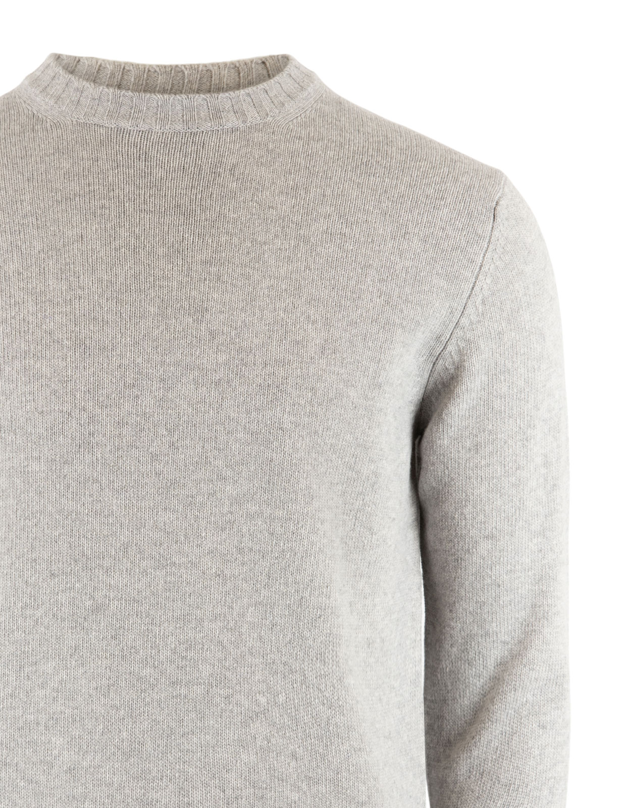 Tröja Rundhals Ull/Cashmere Ljusgrå L