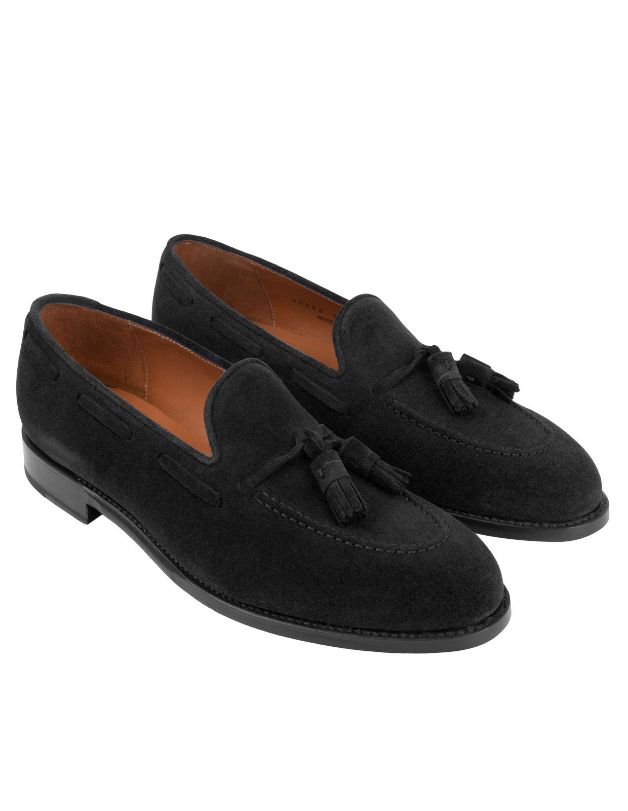 Tassel Loafers Mocka Svart Stl 8