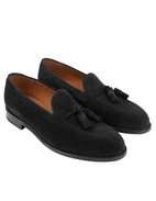 Tassel Loafers Mocka Svart Stl 9