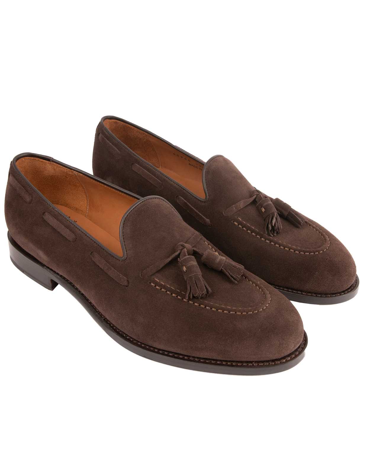 Tassel Loafers Suede Bitter Chocolate
