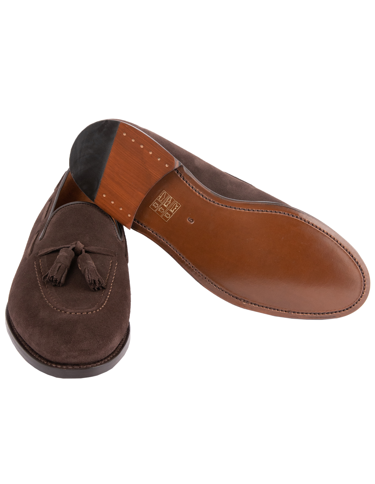 Tassel Loafers Suede Bitter Chocolate Stl 6