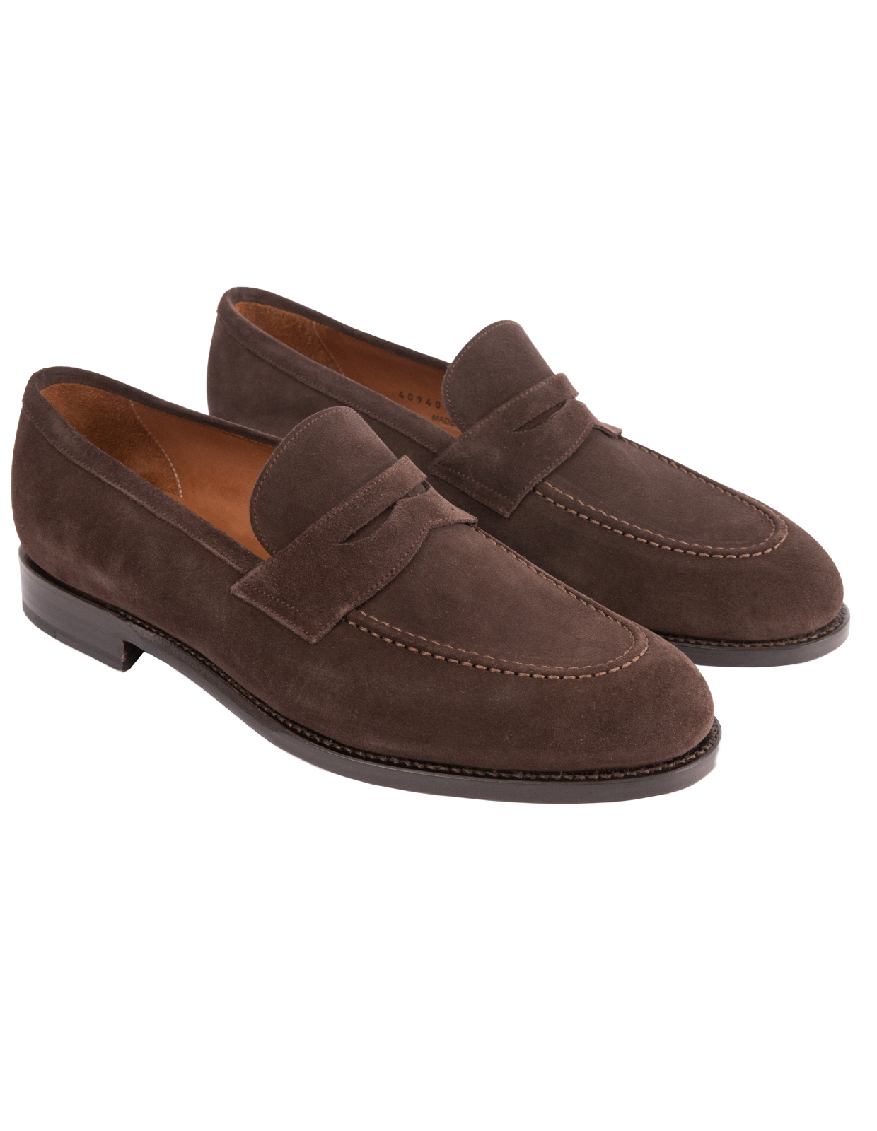 Penny Loafers Suede Bitter Chocolate