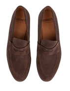 Penny Loafers Suede Bitter Chocolate