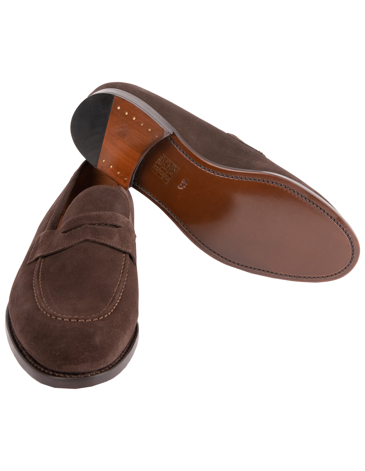 Penny Loafers Suede Bitter Chocolate Stl 9