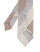 Untipped Tie Cashmere Creme Taupe Grey