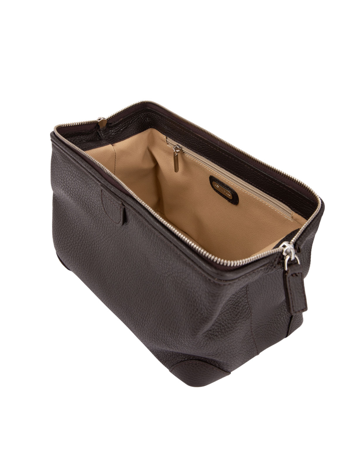 Necessär Läder Mörkbrun Stl