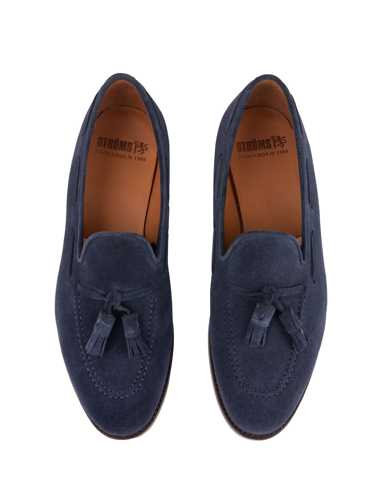 Tassel Loafers Mocka Blå Stl 9